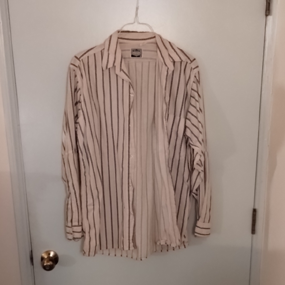 Striped Button-Up Shirt